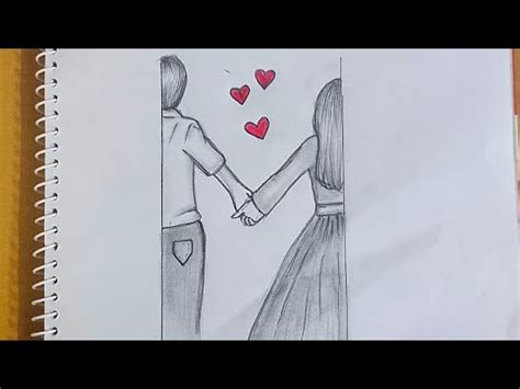 Romantic Couple Holding Hand Drawing Pencil Sketch Tutorial Cute