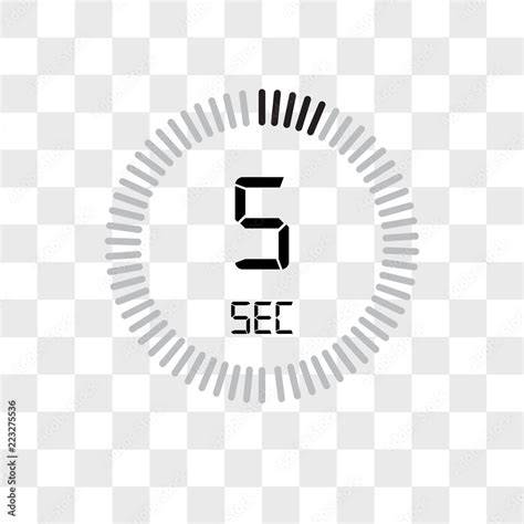 seconds vector icon isolated  transparent background