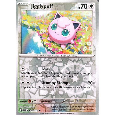 Pokemon TCG Jigglypuff 039 165 Scarlet Violet 151 Mew Common