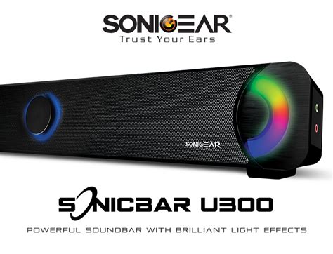 SonicGear SonicBar U300 Powerful Sound Bar With Mic Input 7 Colors