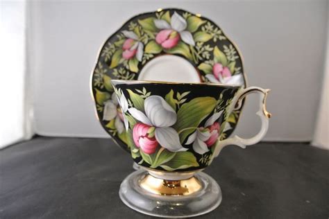 Royal Albert Provincial Flowers Series Tea Cup And Saucer Lady Slipper