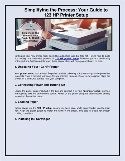 Ppt Simplifying The Process Your Guide To 123 Hp Printer Setup Printershut Powerpoint