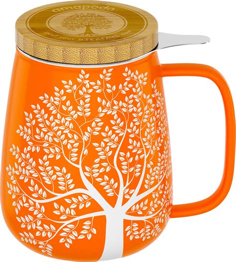 Amapodo Tasse Th Avec Couvercle Et Passoire Tasse Th En