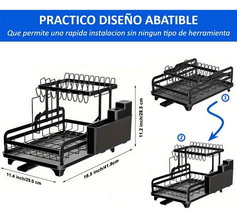 Ripley SECAPLATOS ESCURRIDOR ORGANIZADOR DE COCINA DE LOZA 2 NIVELES