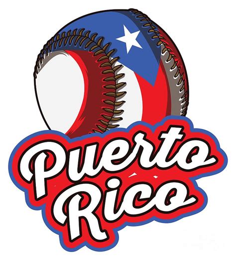 Puerto Rico Baseball Proud Boricua Flag Digital Art by Mister Tee ...