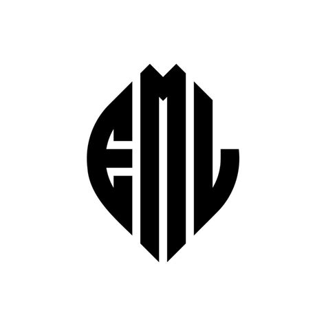 Diseño De Logotipo De Letra De Círculo Eml Con Forma De Círculo Y