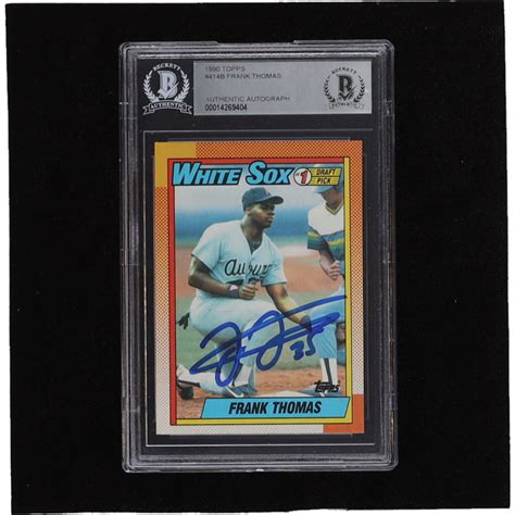 Frank Thomas Signed 1990 Topps 414b Rc Bgs Pristine Auction