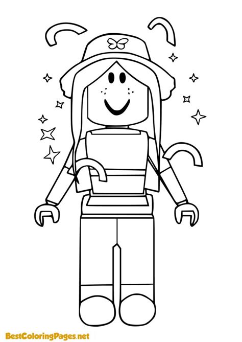 Roblox Girl Character Free Printable Coloring Pages