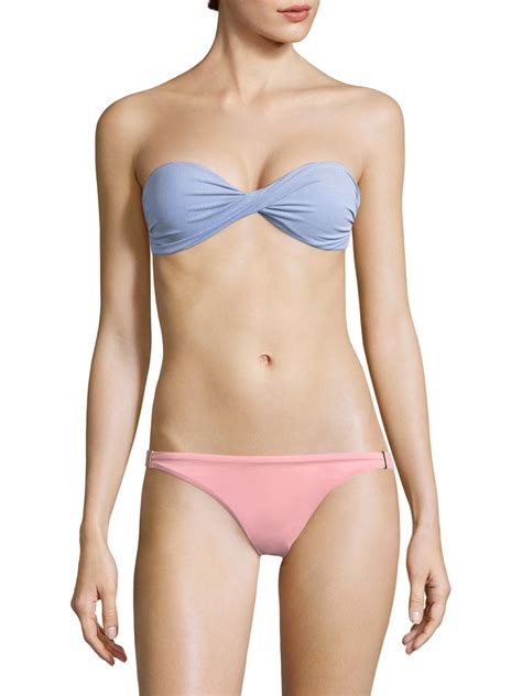 Melissa Odabash Martinique Bandeau Bikini Top In Blue Lyst