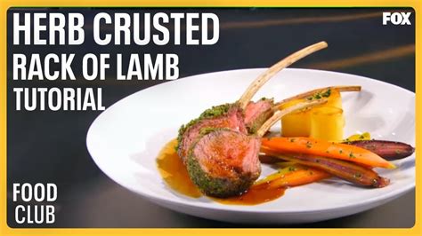 Gordon Demonstrates How To Cook Herb Crusted Rack Of Lamb Food Club Fox Youtube