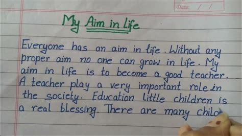 My Aim In Life Paragraph In English Essay On My Aim In Life Become