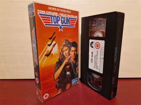 Top Gun Tom Cruise Kelly Mcgillis Pal Vhs Video Tape A