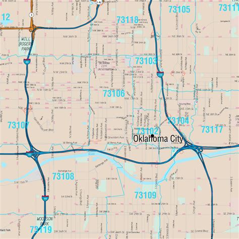 Oklahoma City Zip Code Map Certified Arborist And Oklahoma City Tree