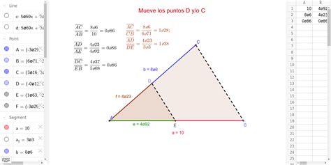 El Teorema De Tales Geogebra