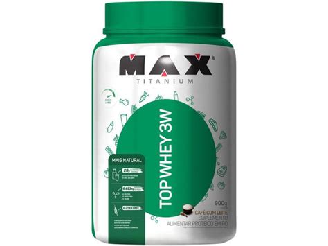 Whey Protein Concentrado Isolado Hidrolisado Max Titanium Top Whey 3w 900g Café Com Leite