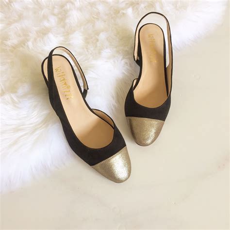 Classy Blackrustic Gold Slingback Pumps Wildmizzi