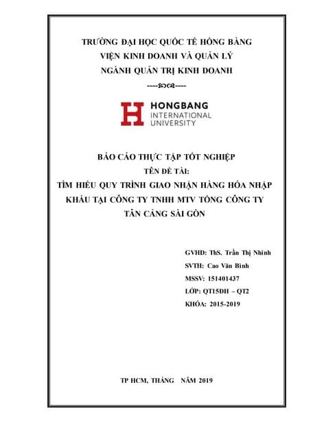 tim hieu quy trinh giao nhan hang hoa nhap khau tai cong ty tan cang