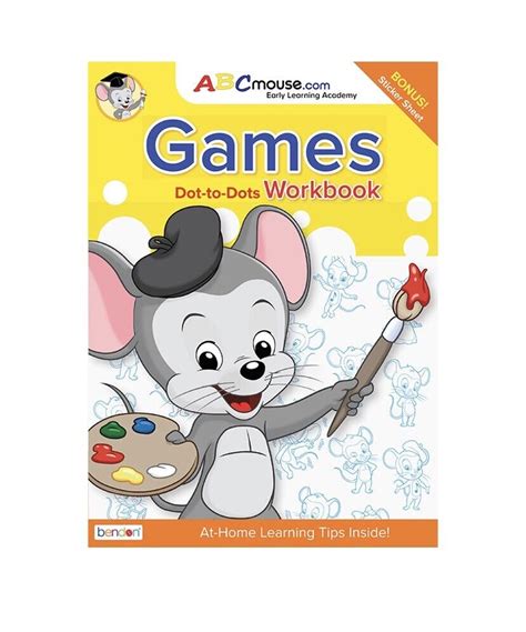 Abc Mouse Workbook ~ Games Dot To Dots ~ Ages 3 8 ~ New Sticker Sheet Ebay