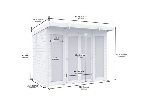 Ft X Ft Pent Summer House Loglap Full Height Window Total Sheds