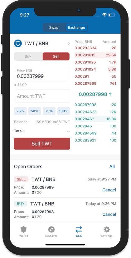 How To Trade With The Built In DEX Exchange Option Basics Trust