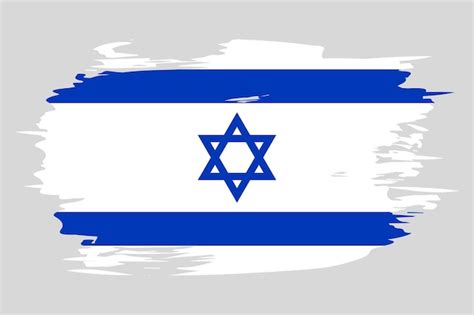 Flagge Israels Gemalt Mit Einem Pinselstrich Abstraktes Konzept