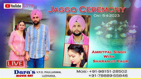 LiveJaggo Ceremony Amritpal Singh With Sharanjit Kaur On 5 3 2023