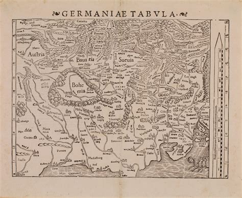 Münster Sebastian Germaniae Tabula 1572 Landkarten Ausstellung