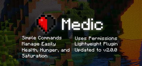 Medic Health Hunger Saturation Minecraft Bukkit Plugins CurseForge