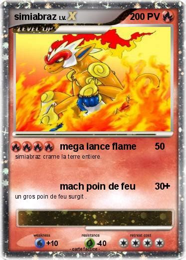 Pokémon simiabraz 426 426 mega lance flame Ma carte Pokémon