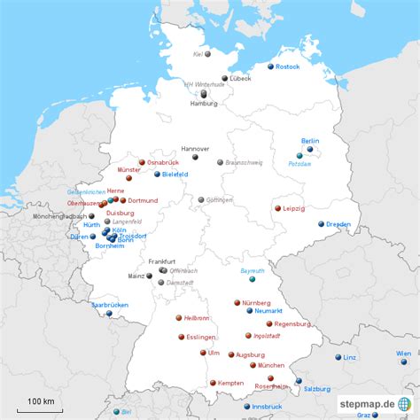 Stepmap Standorte Landkarte Für Deutschland