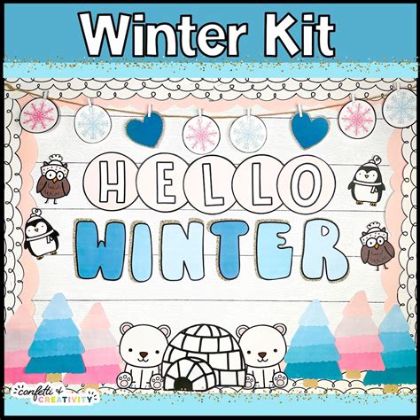 WINTER Bulletin Board Winter Classroom Bulletin Board Kit Classroom ...