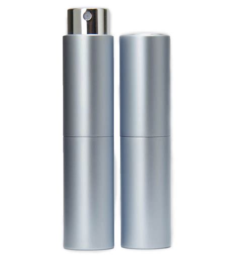 Perfume Atomizer Blue 8ml Twist Top Spray Bottle In Aluminium Cover