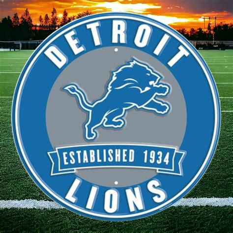 Detroit Lions Football Sign / 12 inch Lions Signs