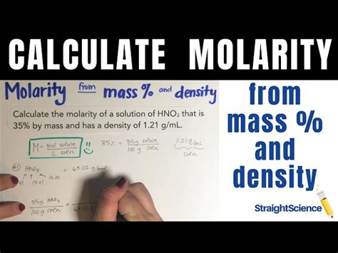 How Do You Find The Mass Percent Of A Solution Given Density