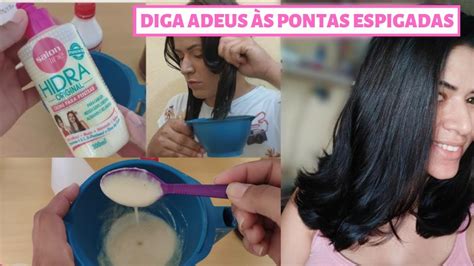 PRÉ POO PARA PONTAS ESPIGADAS USANDO CREME PARA PENTEAR Larisse Gama