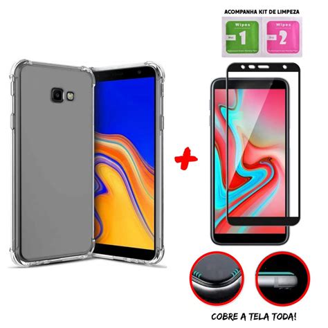 Kit Capinha Transparente Anti Impacto Para Samsung J Core Pel Cula