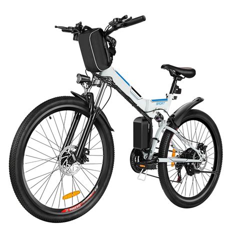 ANCHEER Bicycle Clearance! 26" Foldable Mountain Bike Electric Power Bicycle Damping with ...