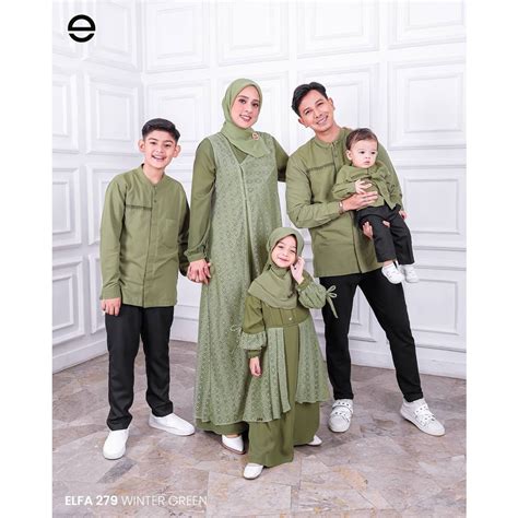 Jual New Arrival I Sarimbit Keluarga Ethica Elfa Winter Green