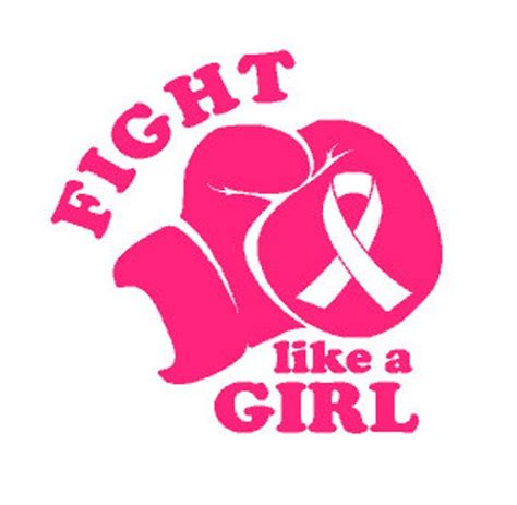 Items Similar To Pink Ribbon Breast Cancer Fight Like A Girl Boxing