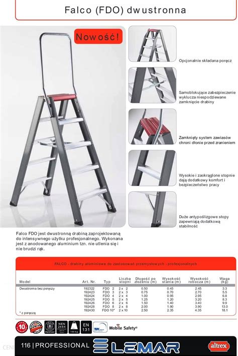 Altrex Drabiny Drabina Aluminiowa Dwustronna 2X5 192325 Opinie I Ceny