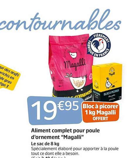 Promo Aliment Complet Pour Poule D Ornement Magalli Chez Jardiland