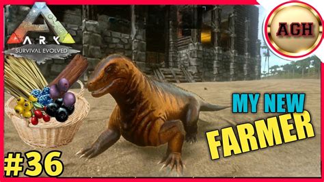 How To Farming With Moschops Ark Survival Evolved Gameplay