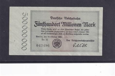 Weimarer Republik Reichsbahn Berlin Millionen Mark