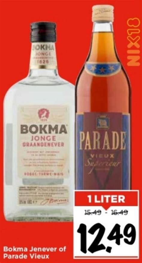 Bokma Jenever Of Parade Vieux Liter Aanbieding Bij Vomar Voordeelmarkt