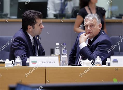 Bulgarian Prime Minister Kiril Petkov L Editorial Stock Photo Stock