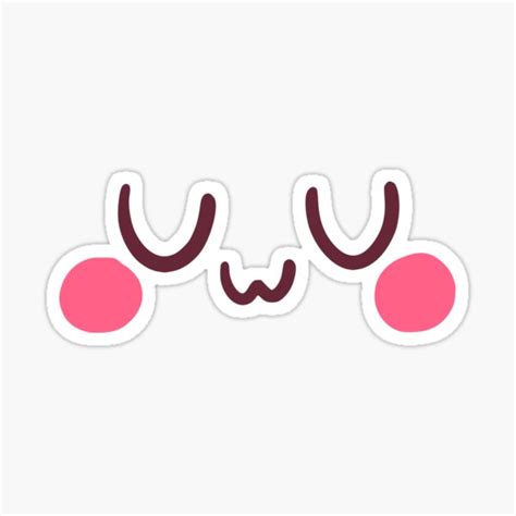 Uwu Cute Design Sticker For Sale By Bakadidi Redbubble