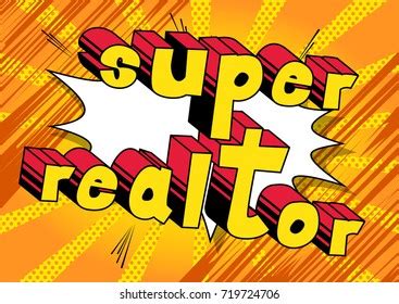 Super Realtor Comic Book Style Word Stock Vector Royalty Free