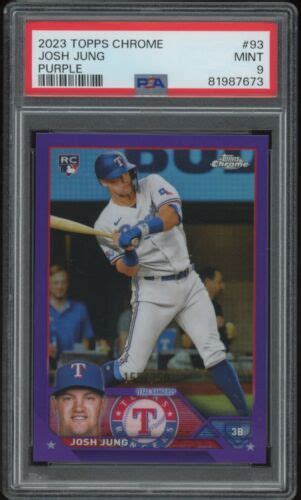 Topps Chrome Purple Refractor Josh Jung Rc For Sale