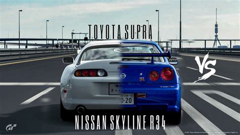 🔥 Free Download Toyota Supra Vs Nissan Skyline R34 Gt Sport Shorts By