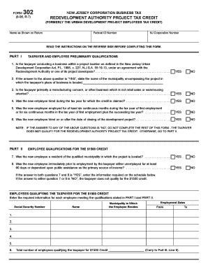 Fillable Online Nj Form New Jersey Corporation Business Tax